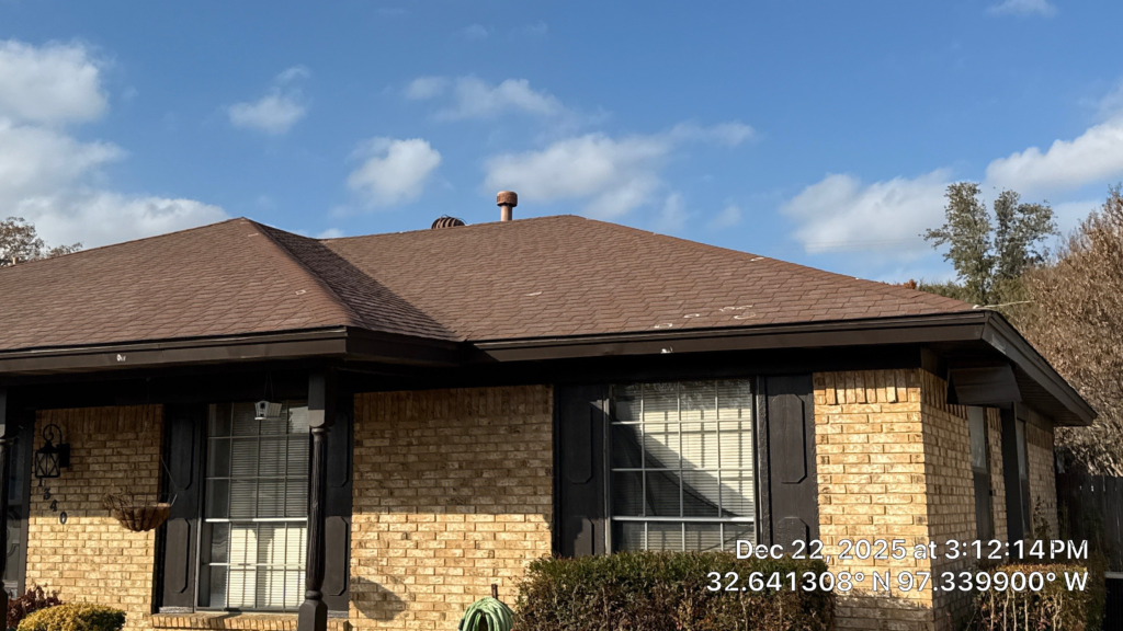 Residential roof inspection in Euless Texas