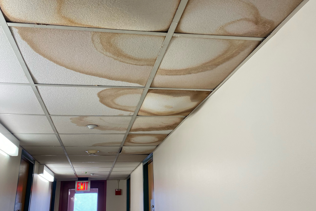 Storm damaged roof in Euless Texas