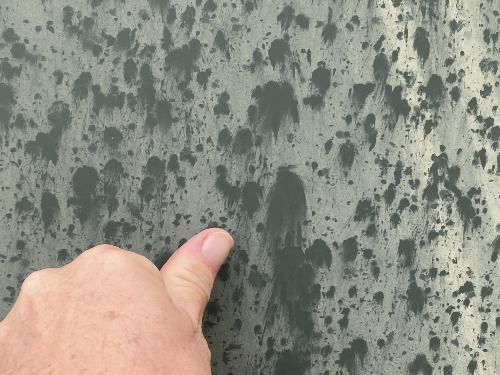Hail damage documentation visual for Grapevine storm repair services
